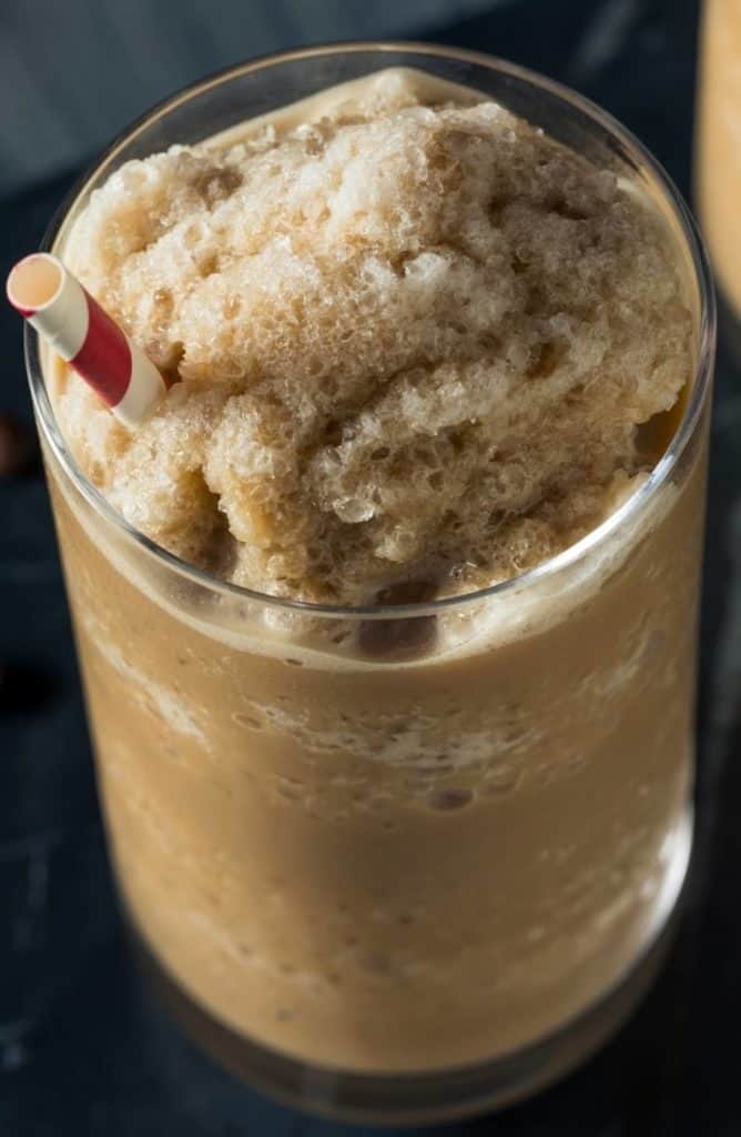 frozen caramel coffee slushie
