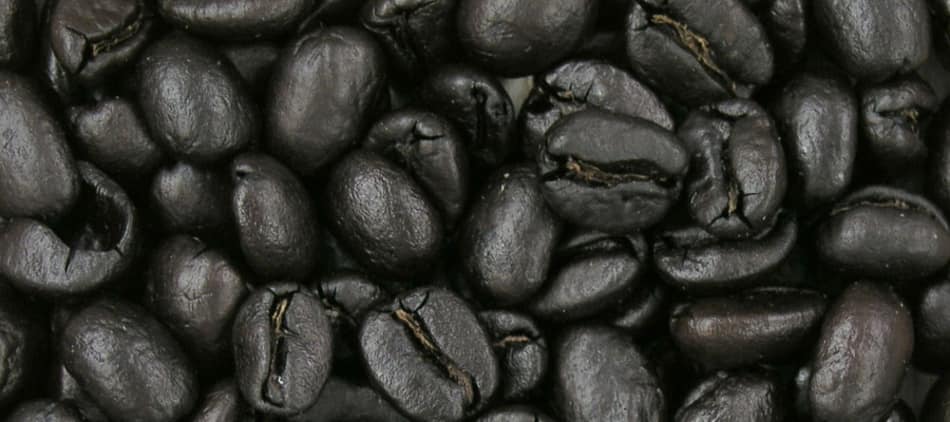 Dark roast coffee beans
