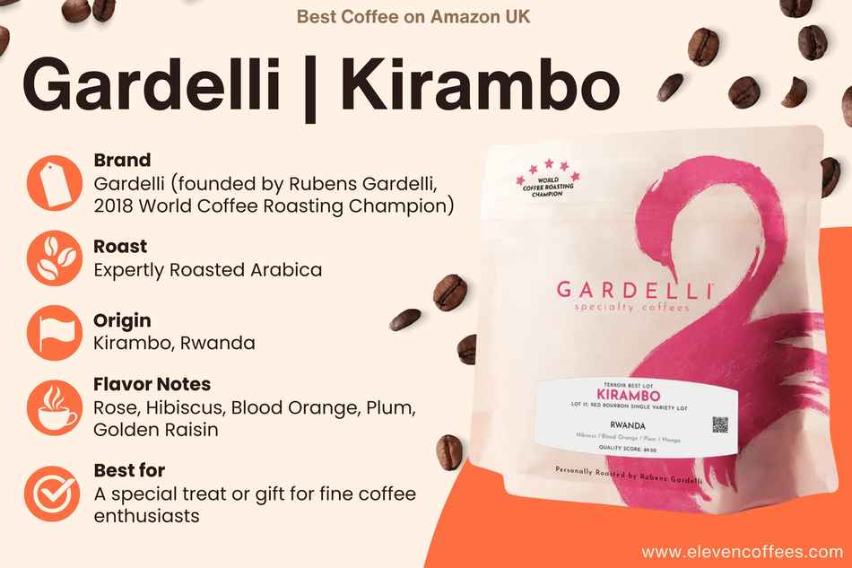 Gardelli Kirambo coffee, perfect for a special treat or as a gift for fine coffee enthusiasts, offering exceptional flavor and quality