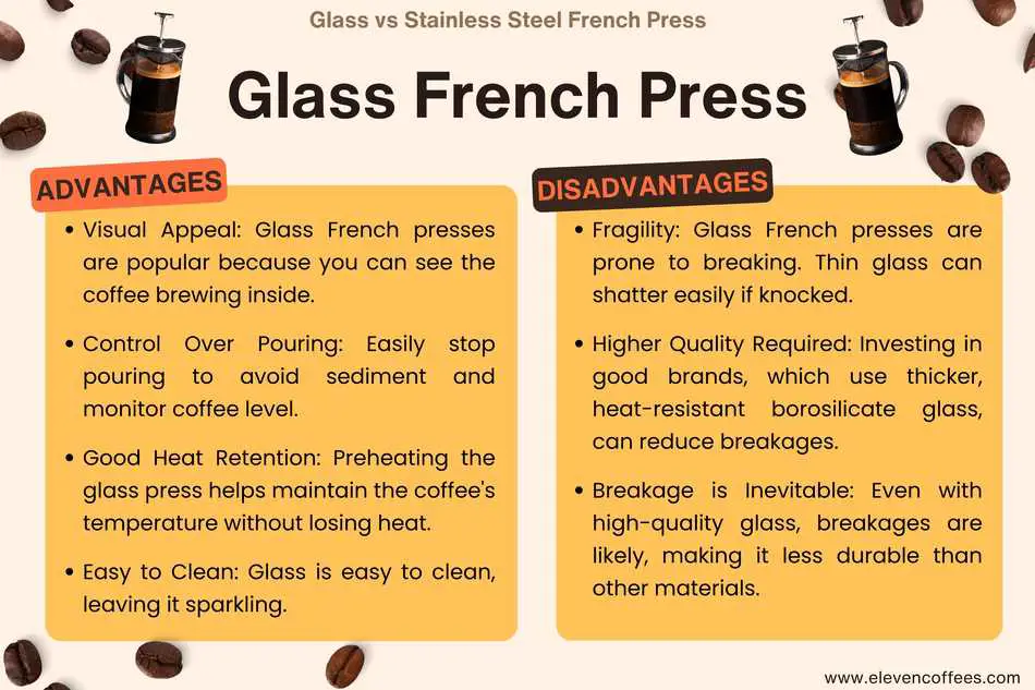 Advantages and disadvantages of a glass French press