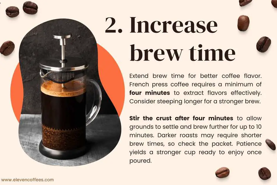 Increase brew time